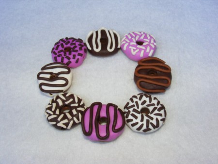 Pulsera rosquillas rosa